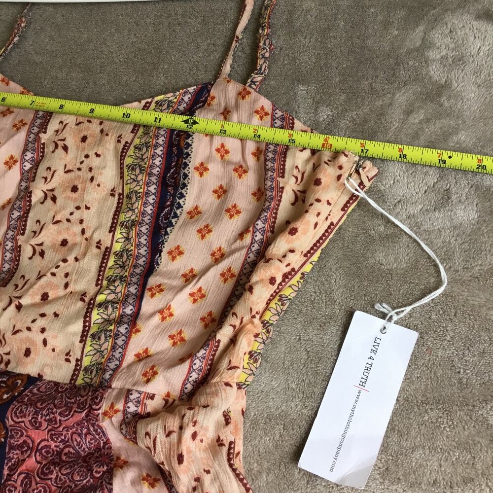 Live for True Short Bohemian Hippie Romper 100% Viscose Sz M - Picture 3 of 6